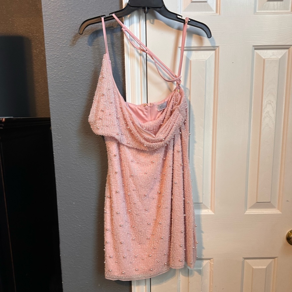 Oh Polly Embellished Asymmetric Corset
Mini Dress Light Pink size 14 - Picture 3 of 7